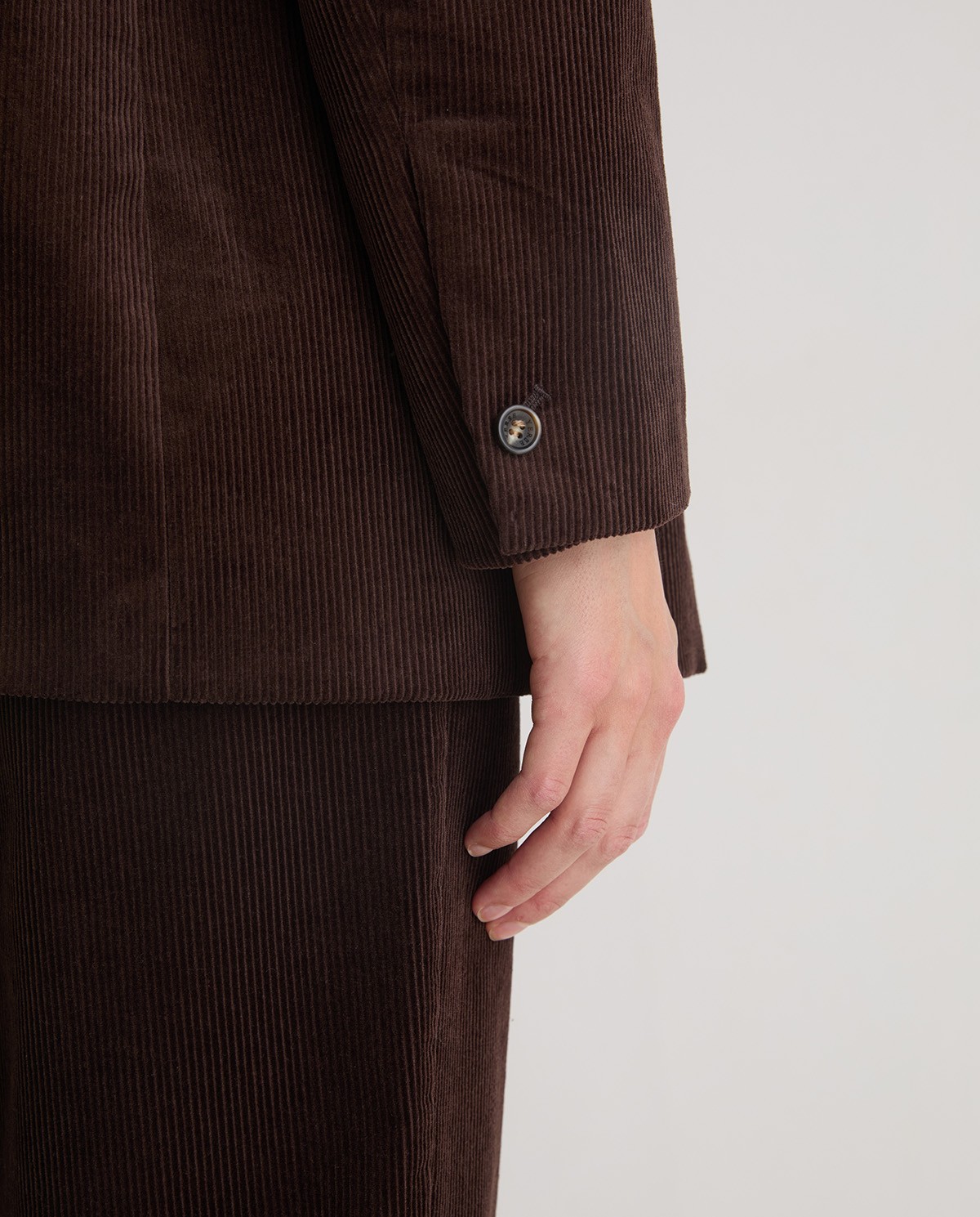 Blazer pana cotó xocolata - Blazer creuat de pana 4