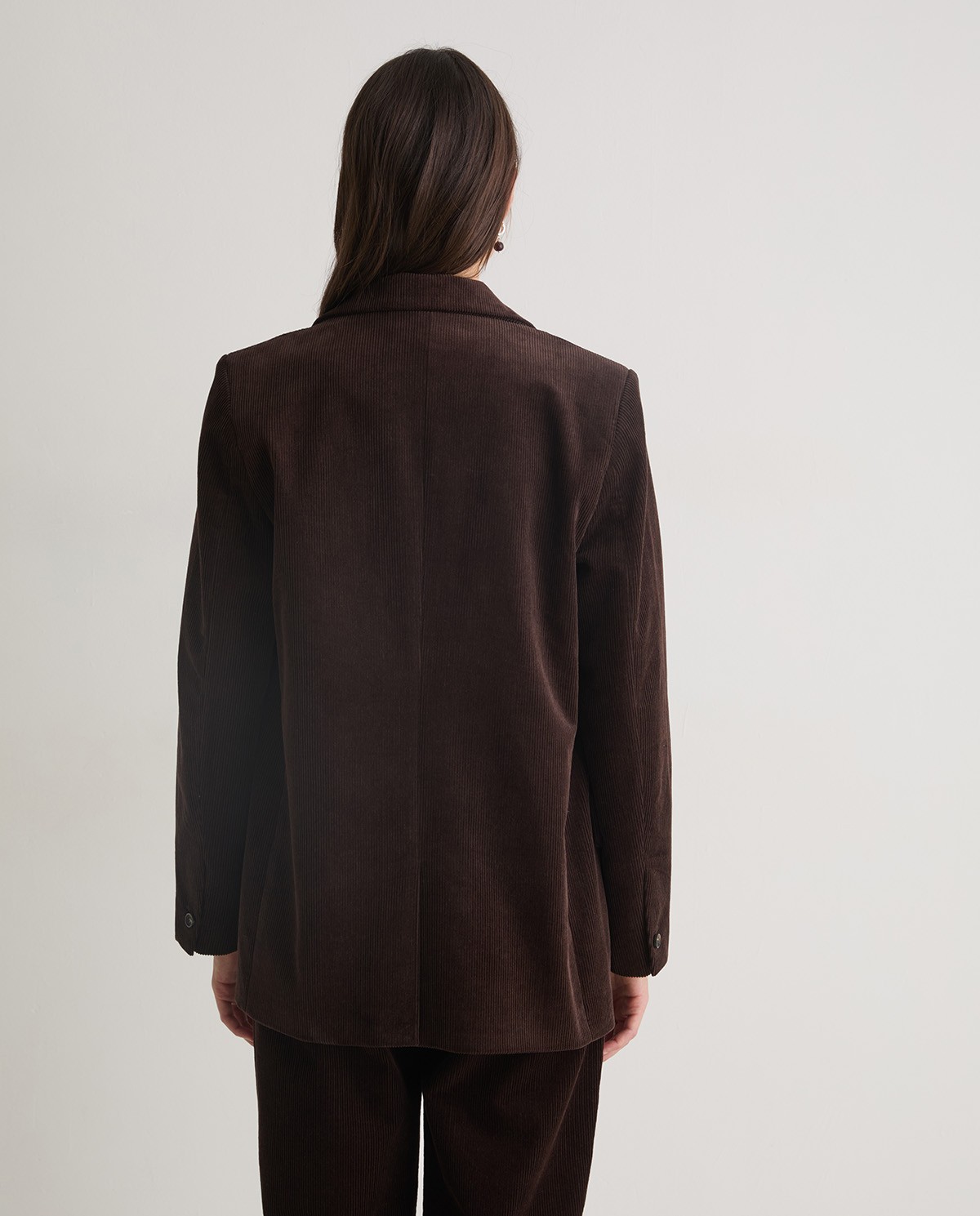 Blazer pana cotó xocolata - Blazer creuat de pana 6