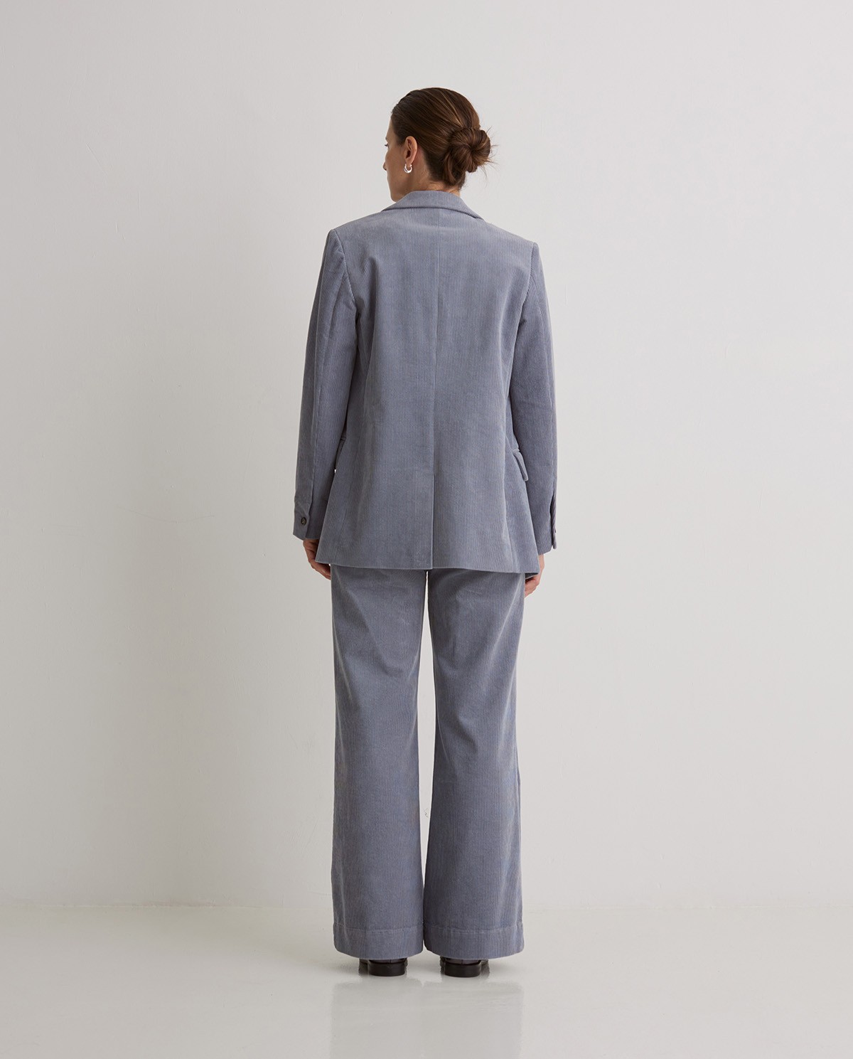 Blazer pana cotó blau
