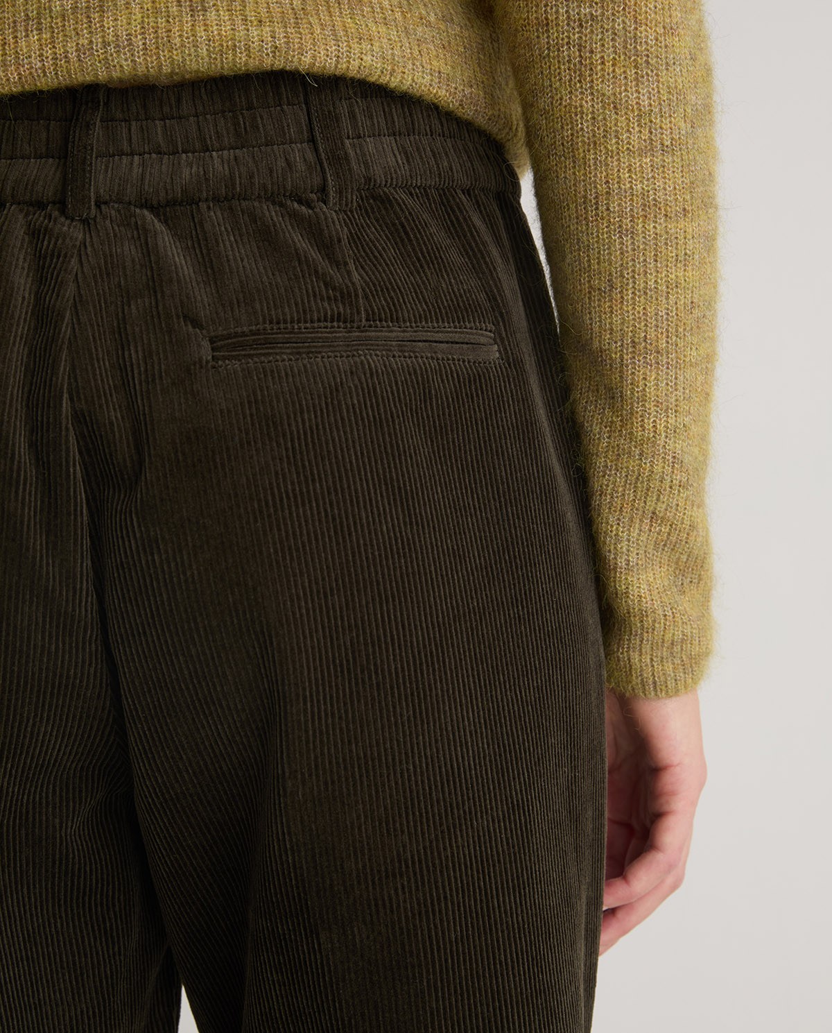 Pantalones pana algodón regular fit caqui - Pantalones de pana 3