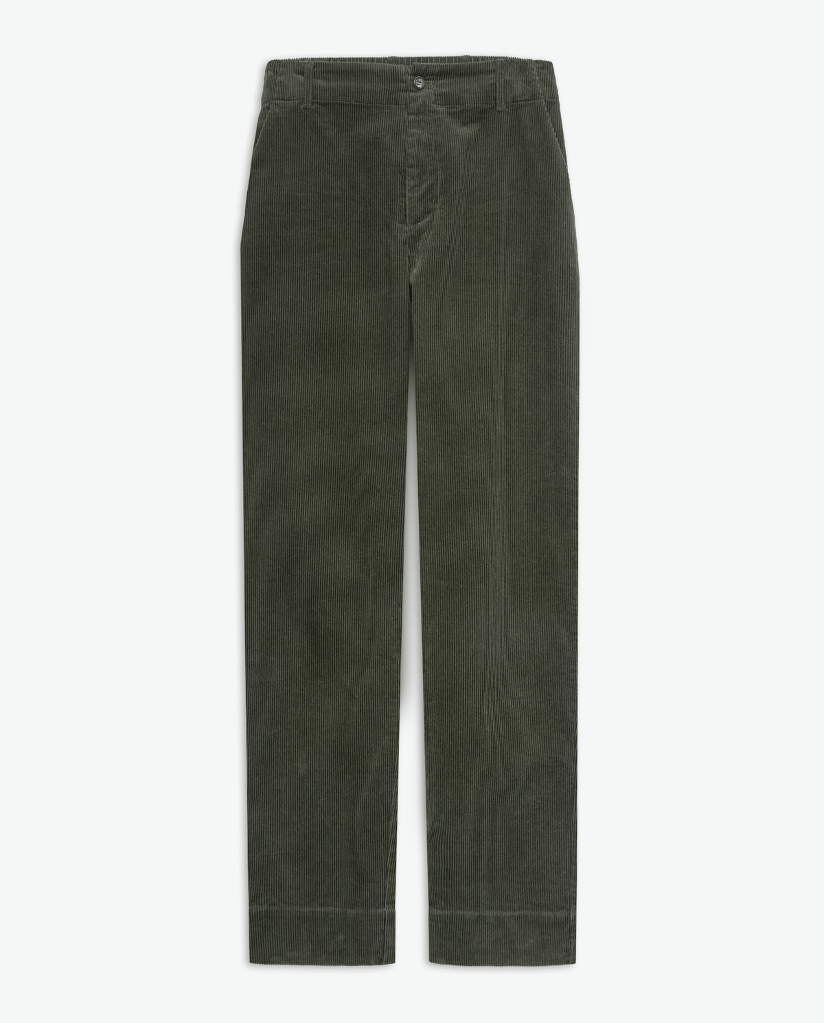 Pantalones pana algodón regular fit caqui - Pantalones de pana 1