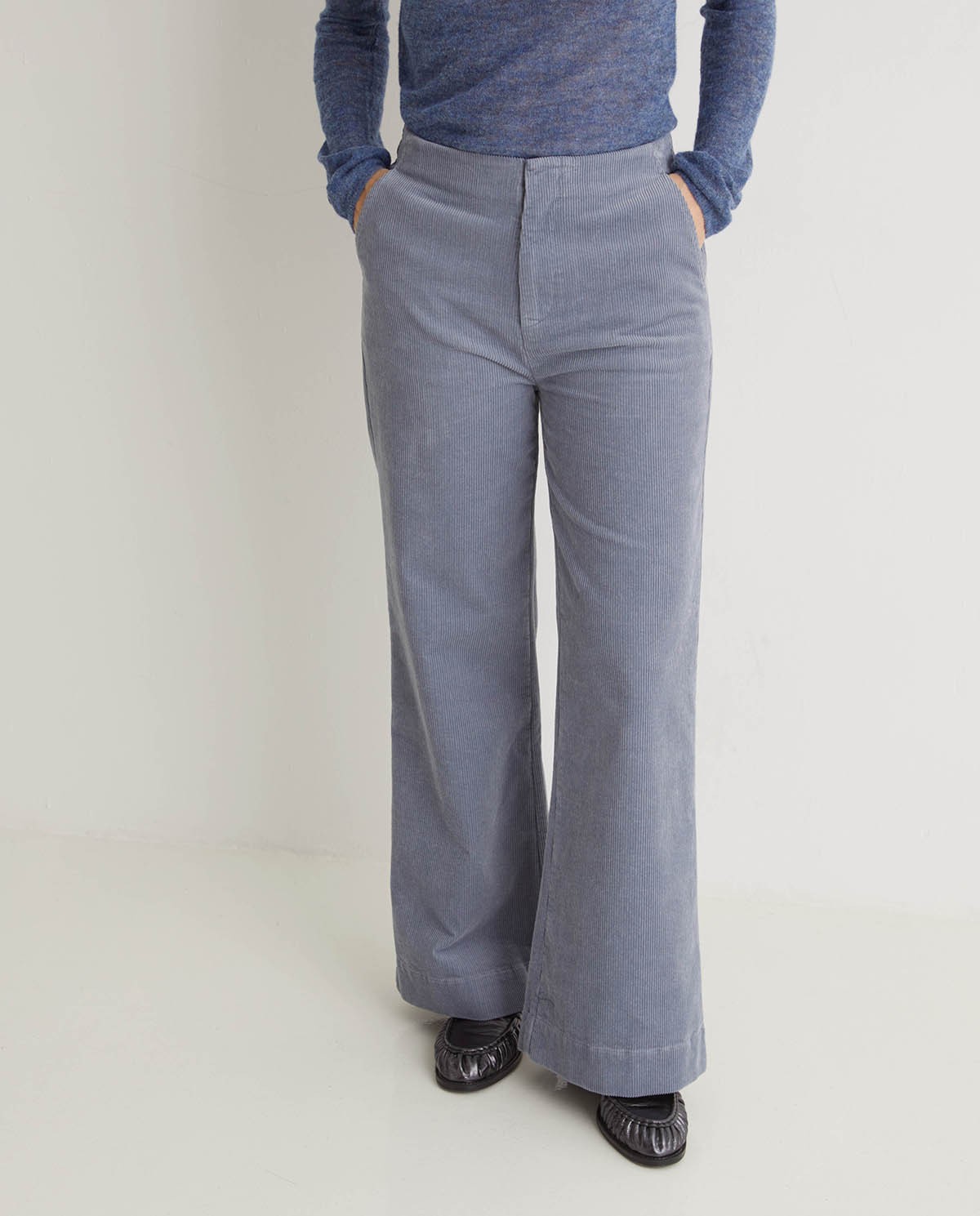 Pantalons campana pana blau