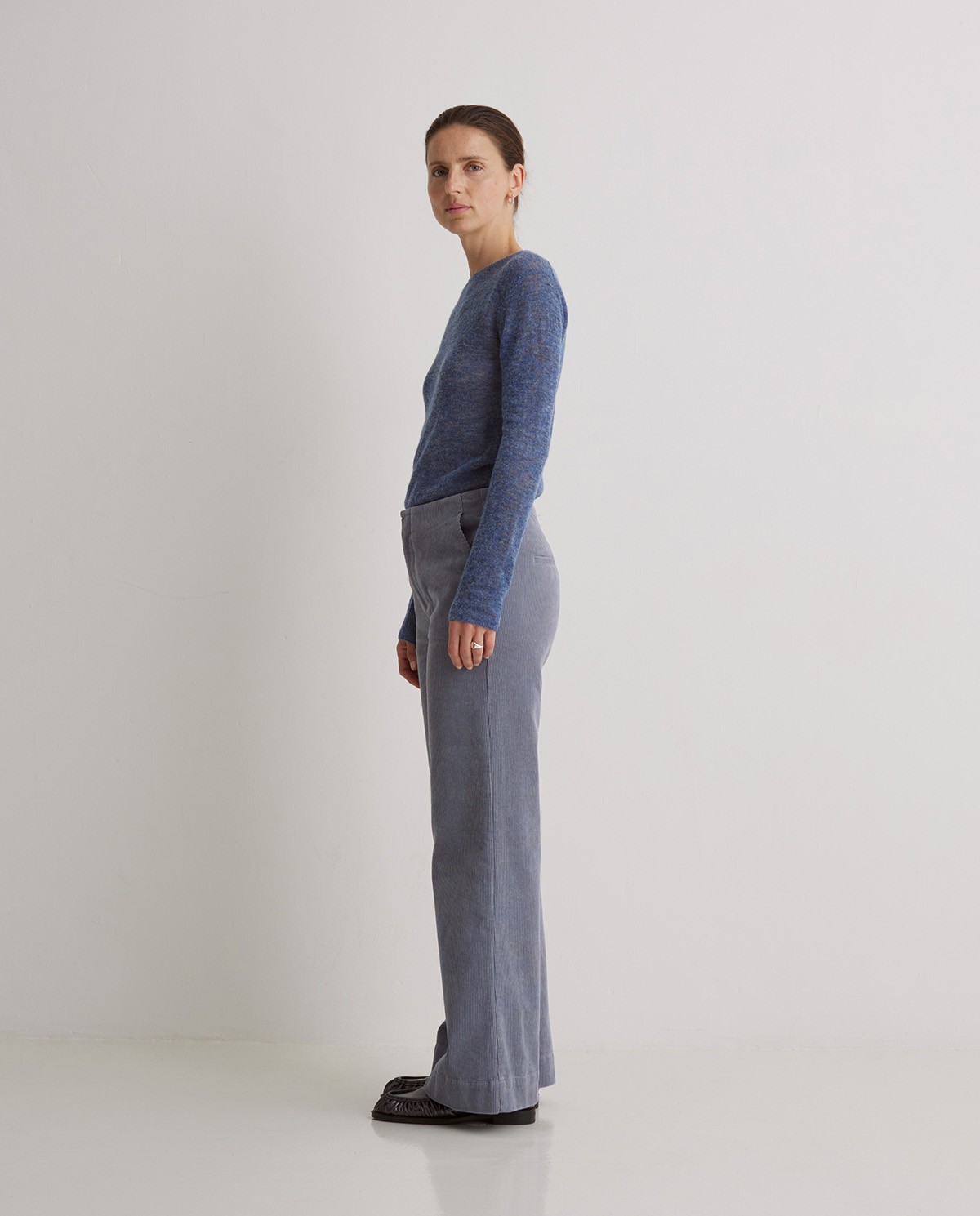 Pantalons campana pana blau