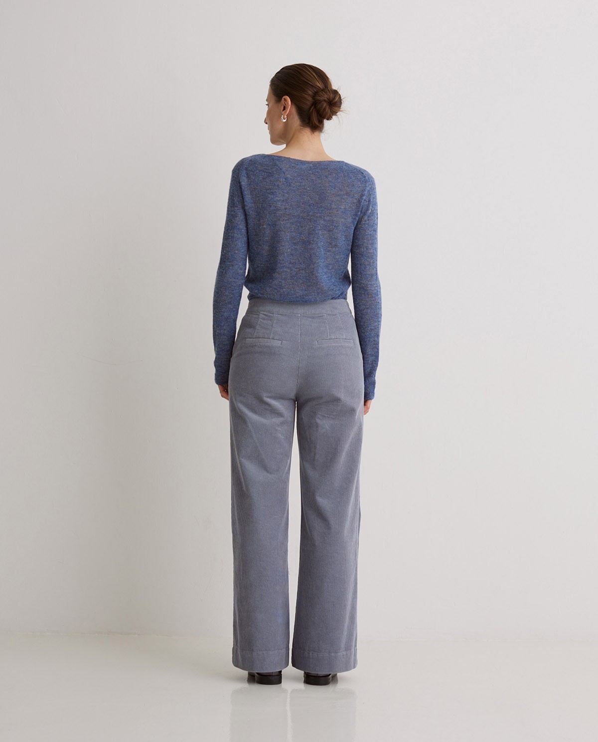 Pantalons campana pana blau