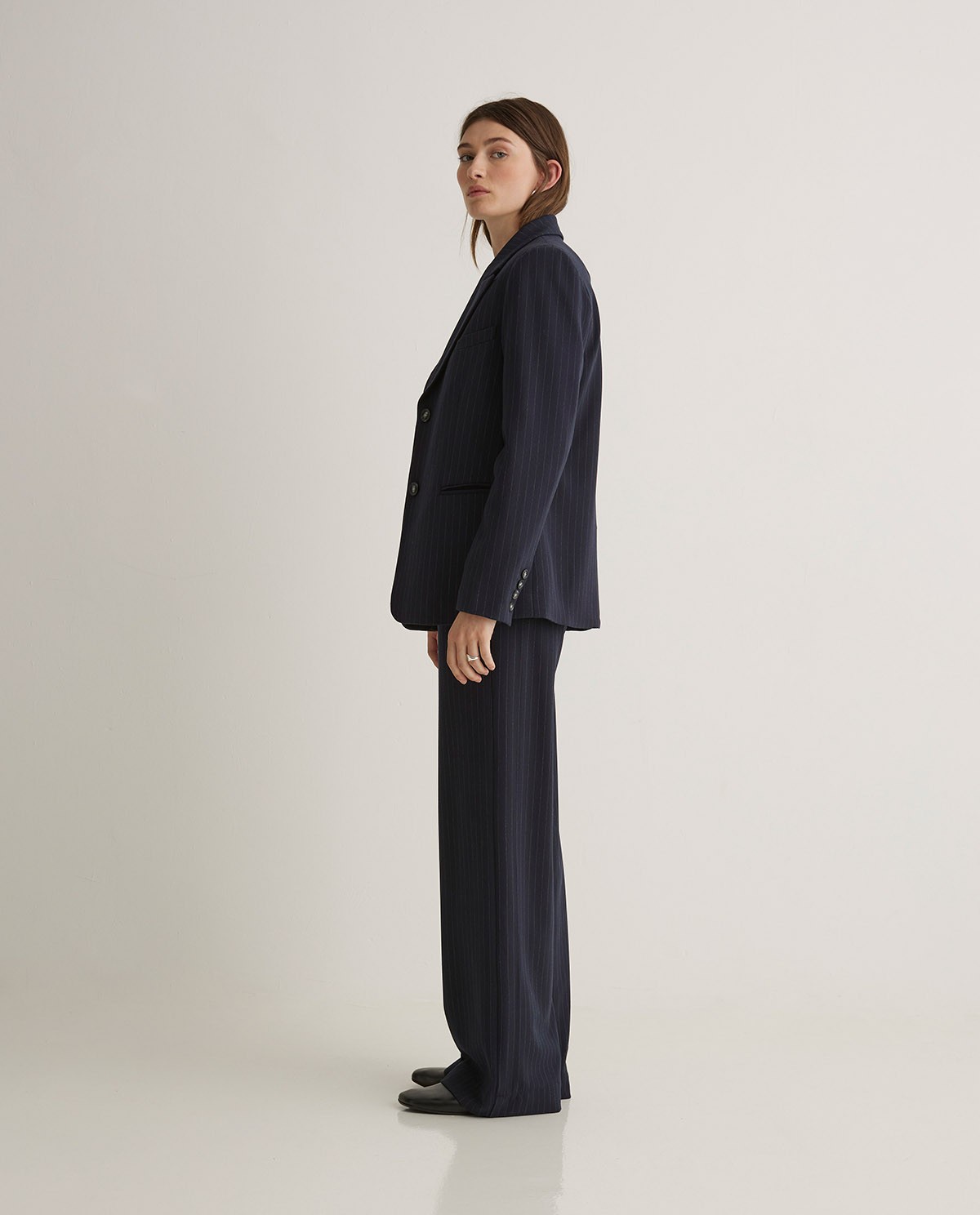 Blazer traje raya diplomática azul marino - Blazer raya diplomática 6