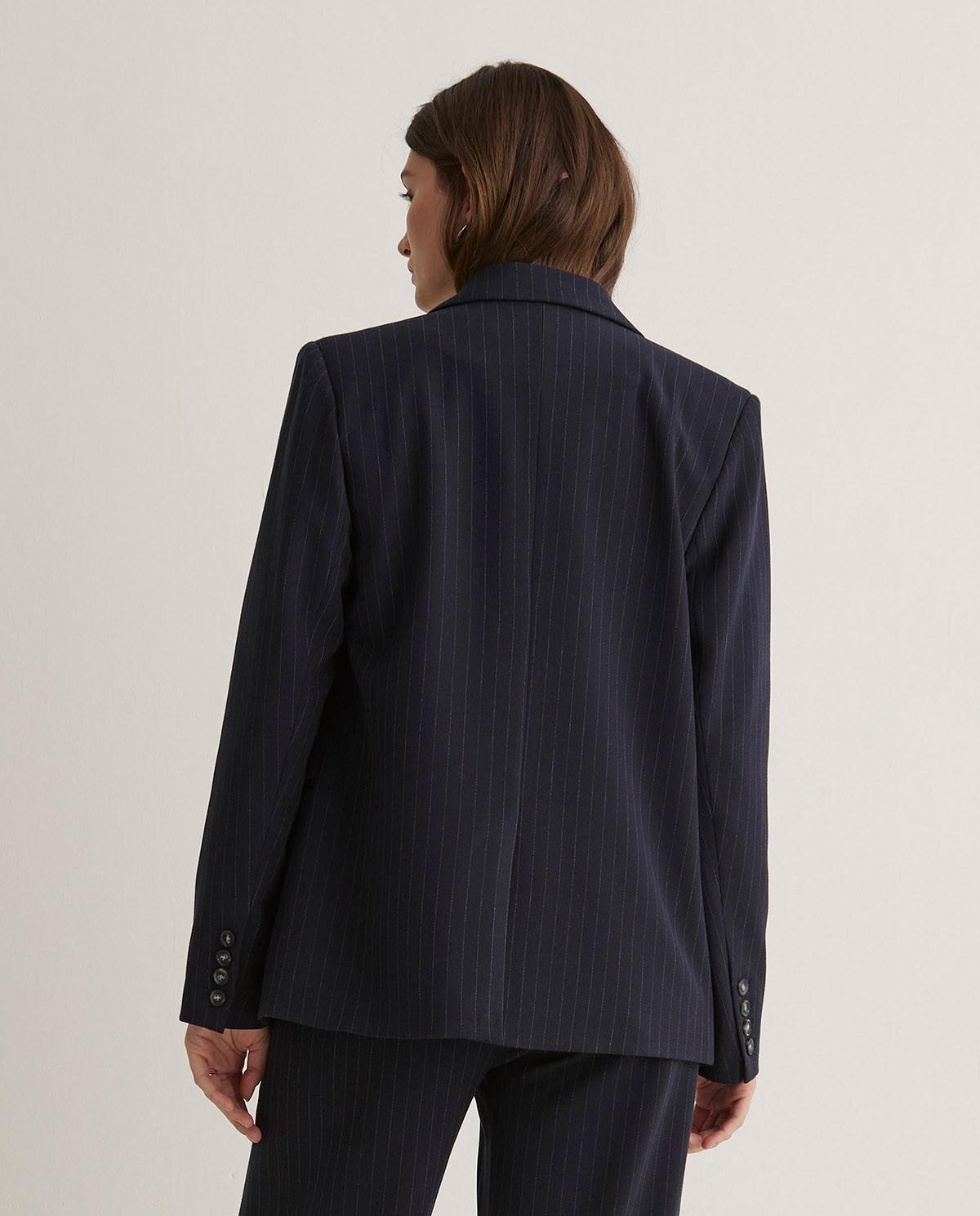 Blazer traje raya diplomática azul marino - Blazer raya diplomática 7
