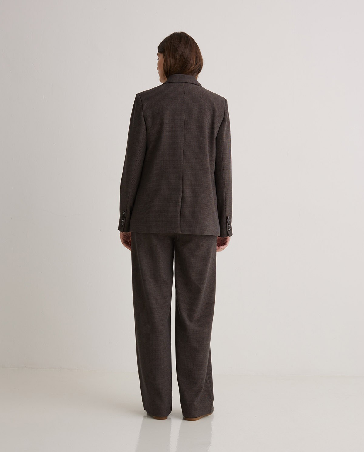 Blazer traje pata de gallo marrón - Blazer pata de gallo 6