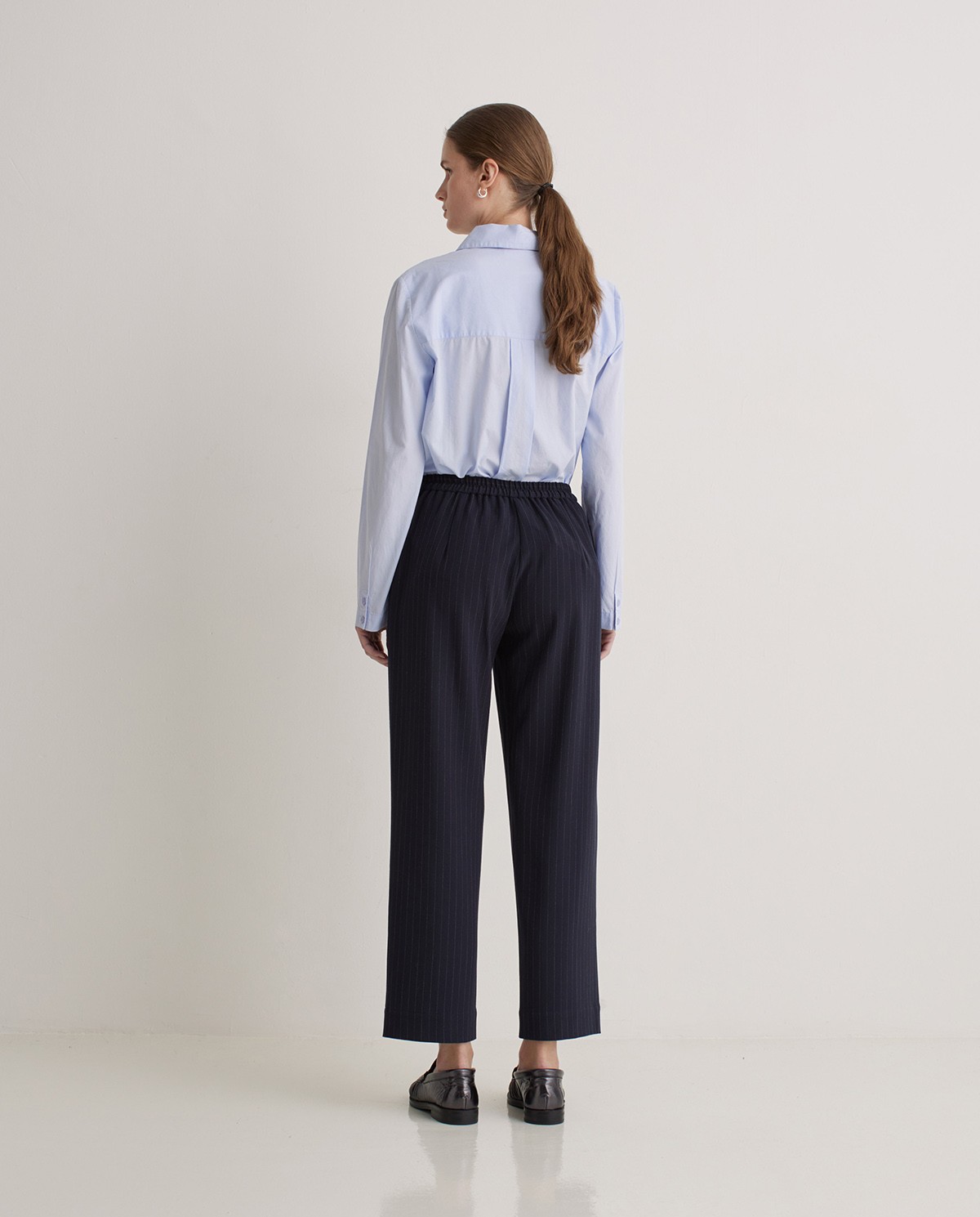 Pantalones traje raya diplomática azul marino - Pantalones regular fit 3
