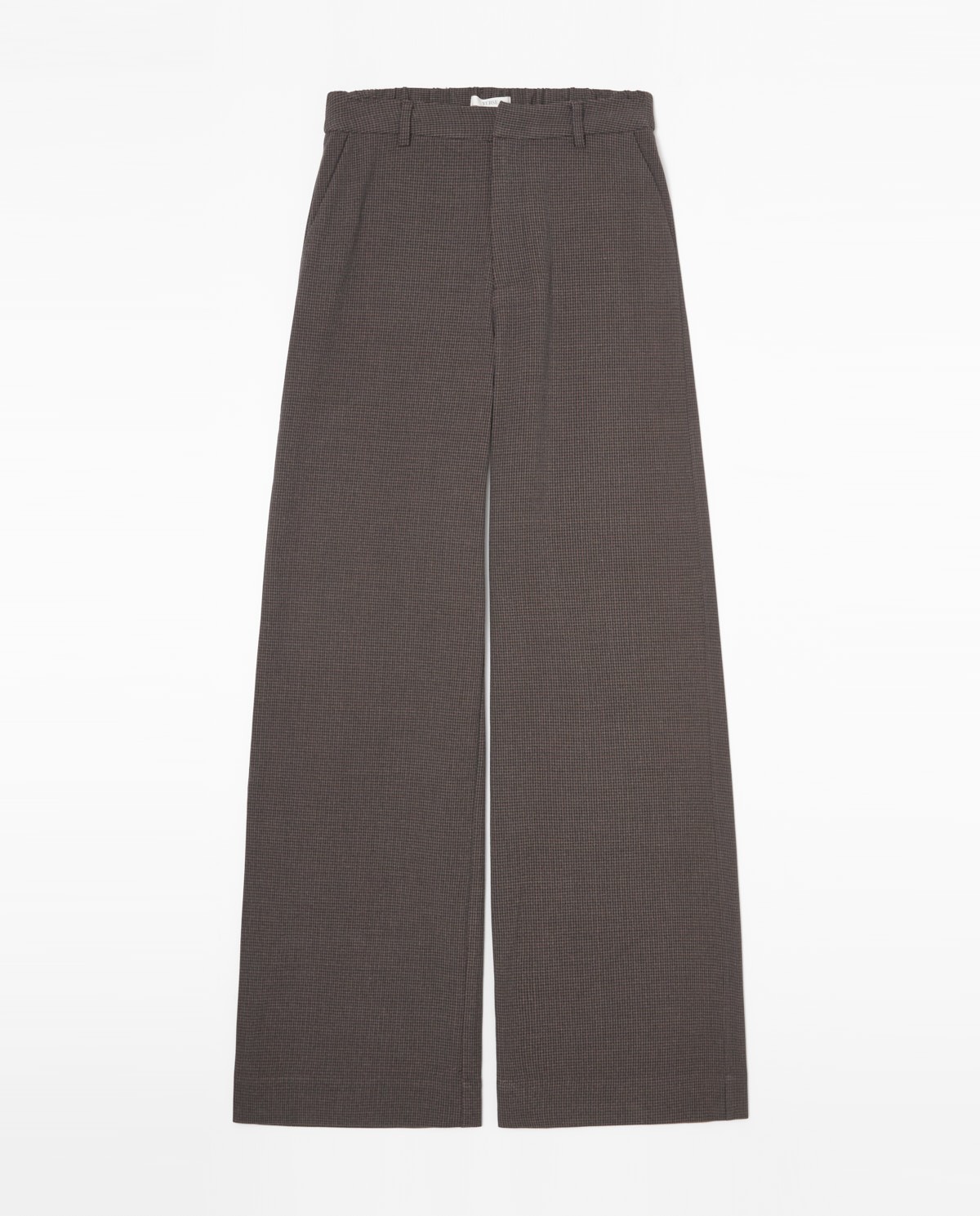 Brown wide-leg trousers with elastic waistband woman Yerse - Front view 8