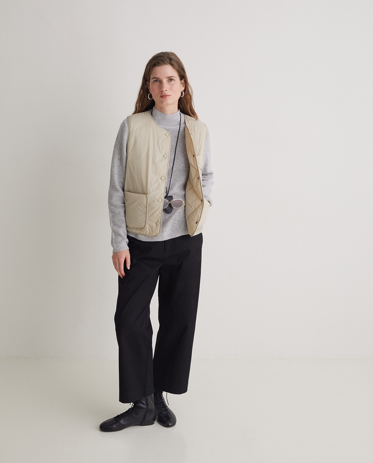 Ecru Water Repellent Vest - Gilet déperlant 6