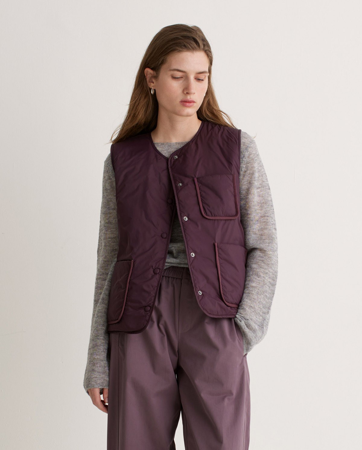 Chaleco Water Repellent berenjena