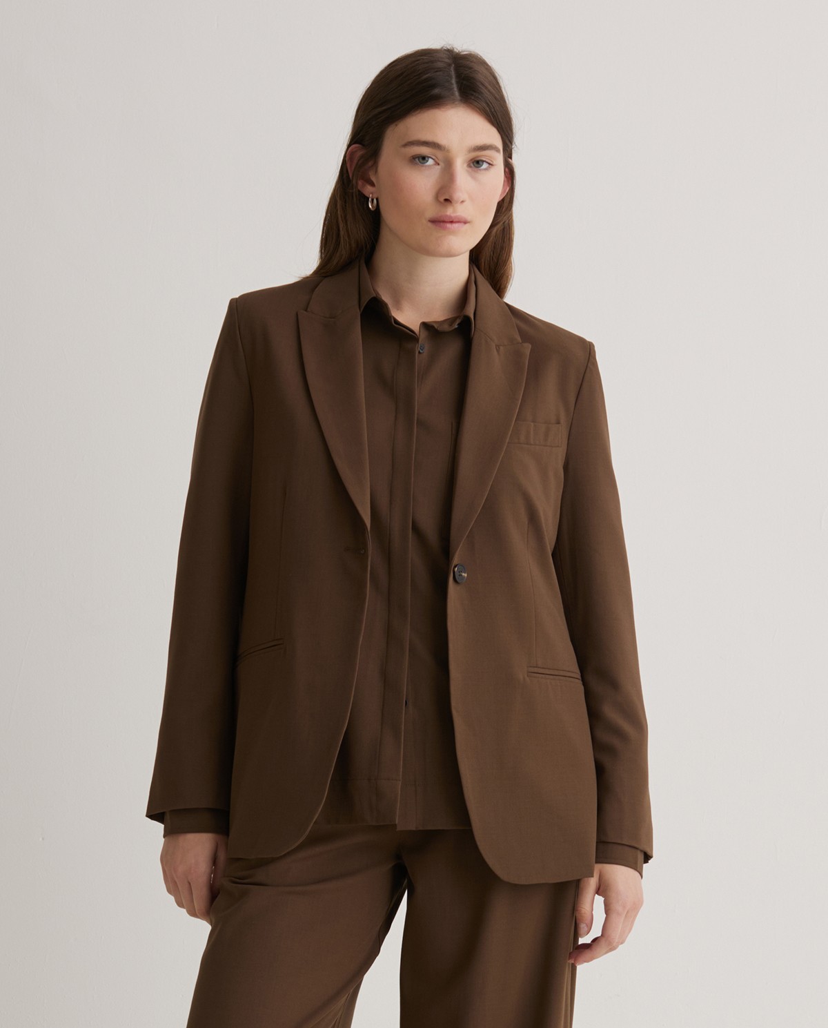 Brown wool suit blazer - Lined blazer 2