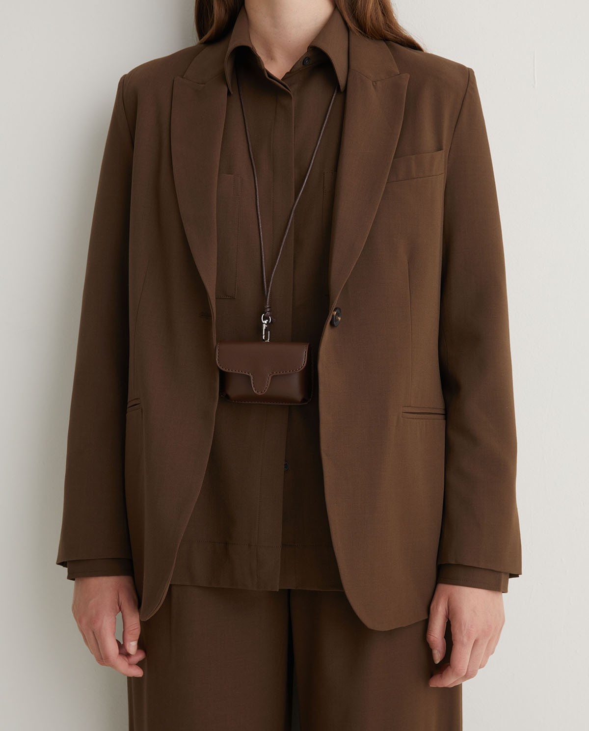 Brown wool suit blazer - Lined blazer 1