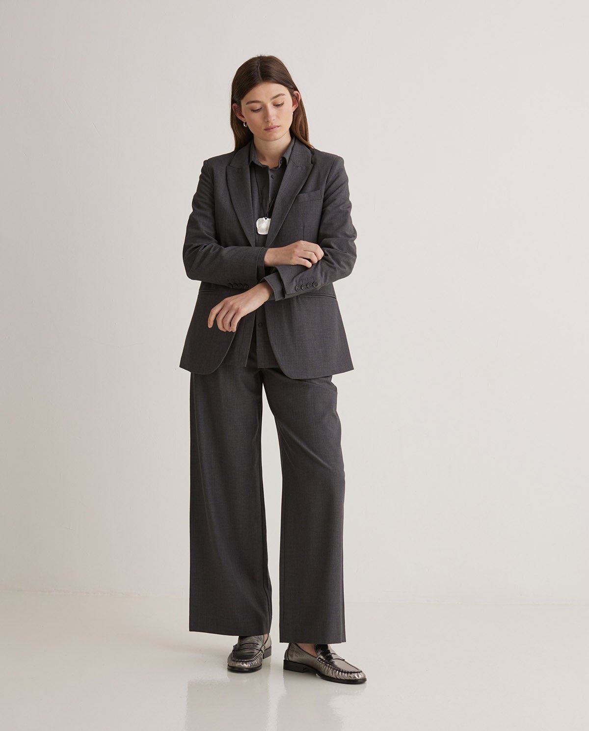 Gray wool suit blazer - Lined blazer 6