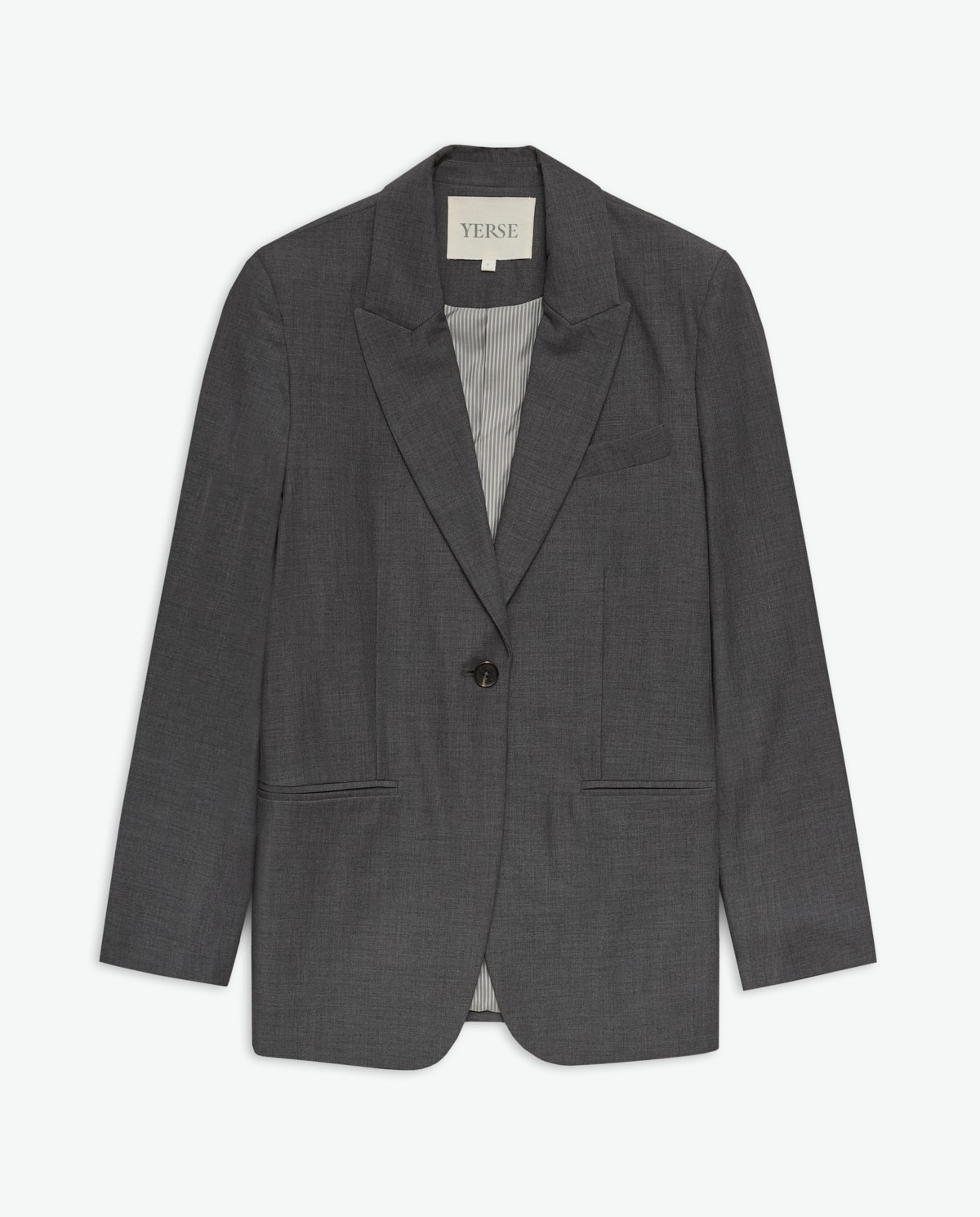 Grey wool suit jacket woman Yerse - Front view 10