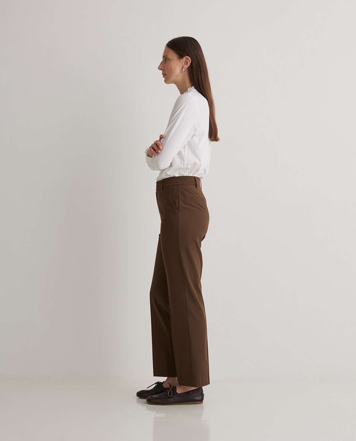 Pantalon de costume plissé chocolat - Pantalon coupe régulière 2