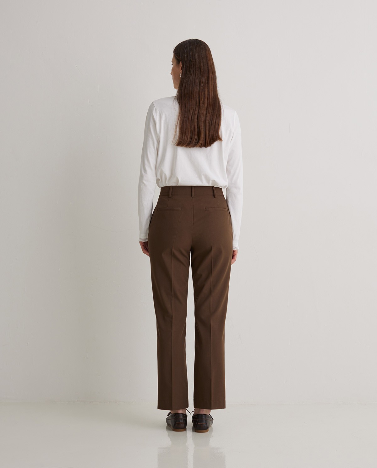 Pantalon de costume plissé chocolat - Pantalon coupe régulière 6