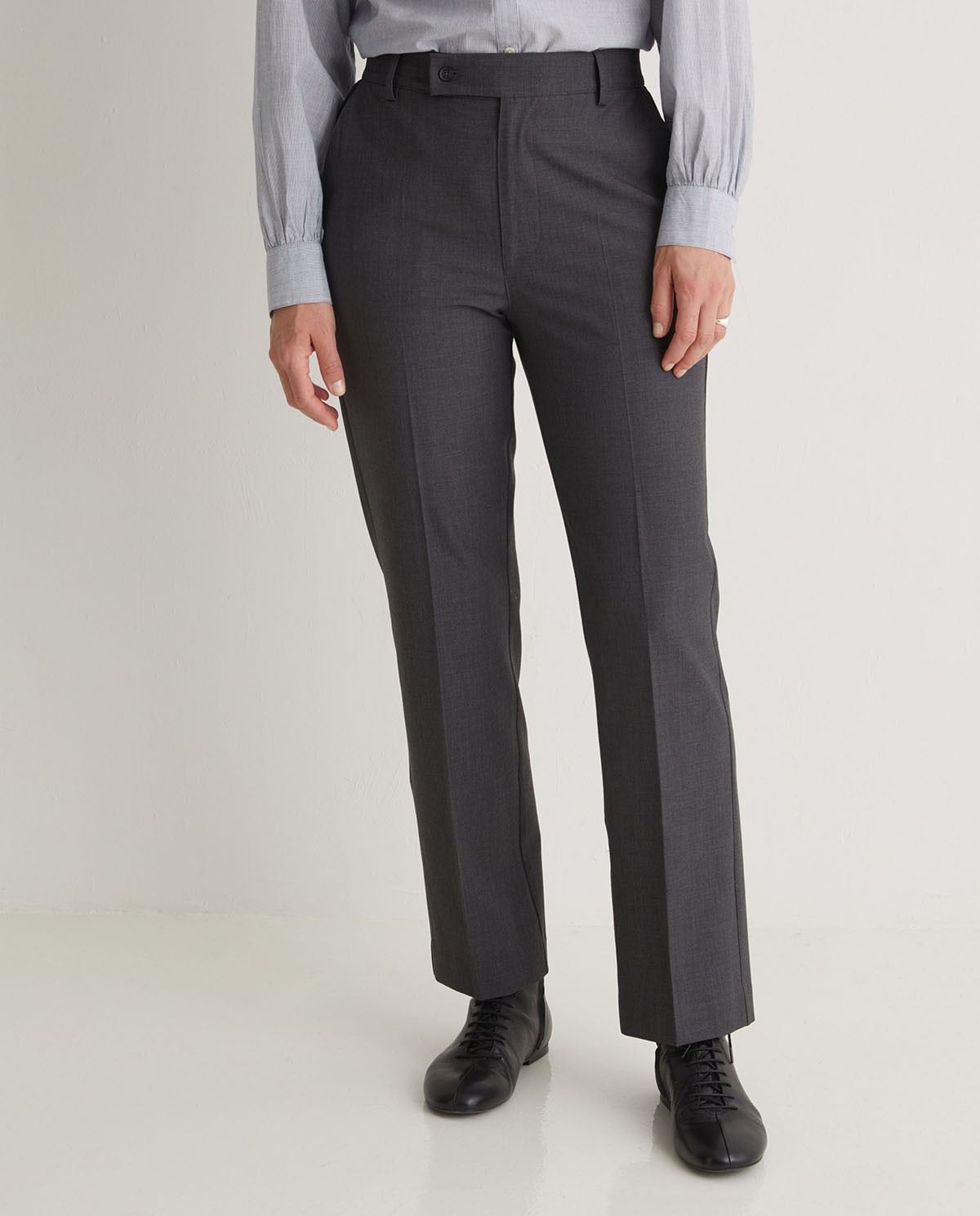 Pantalones traje pinzas gris - Pantalones regular fit 4