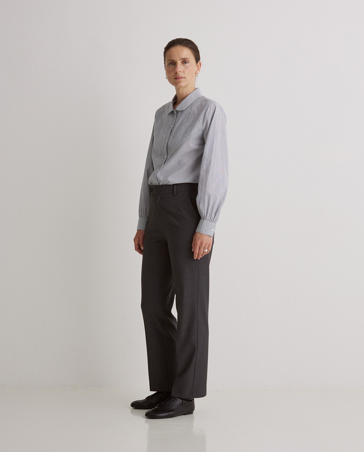 Pantalones traje pinzas gris - Pantalones regular fit 5