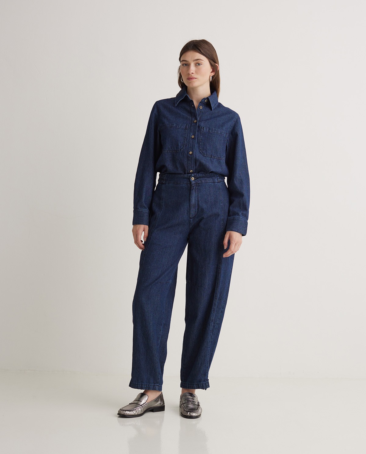 Jeans algodón orgánico balloon fit azul - Jeans <strong>100% algodón orgánico 3