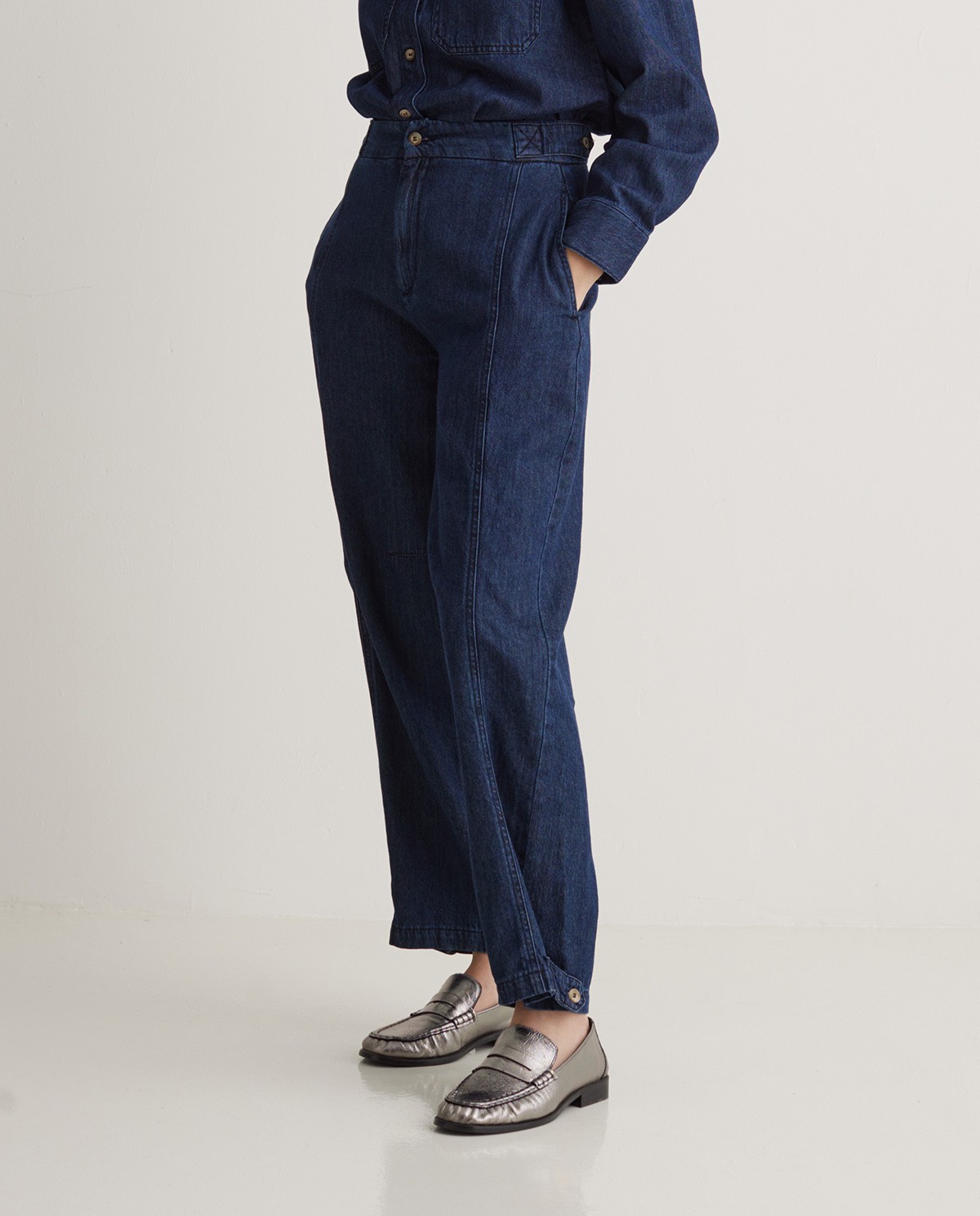 Jeans algodón orgánico balloon fit azul - Jeans <strong>100% algodón orgánico 4