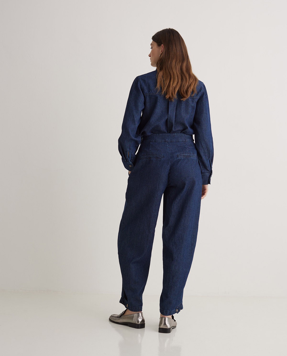 Jeans algodón orgánico balloon fit azul - Jeans <strong>100% algodón orgánico 6