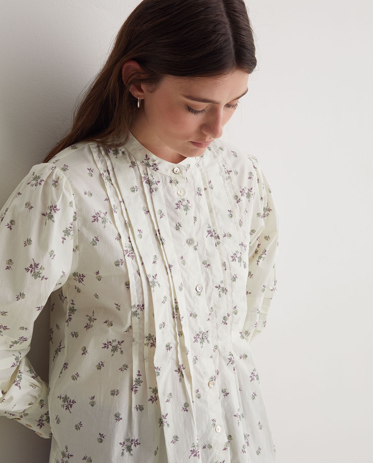 Multicolored flower print blouse - 100% cotton blouse 1