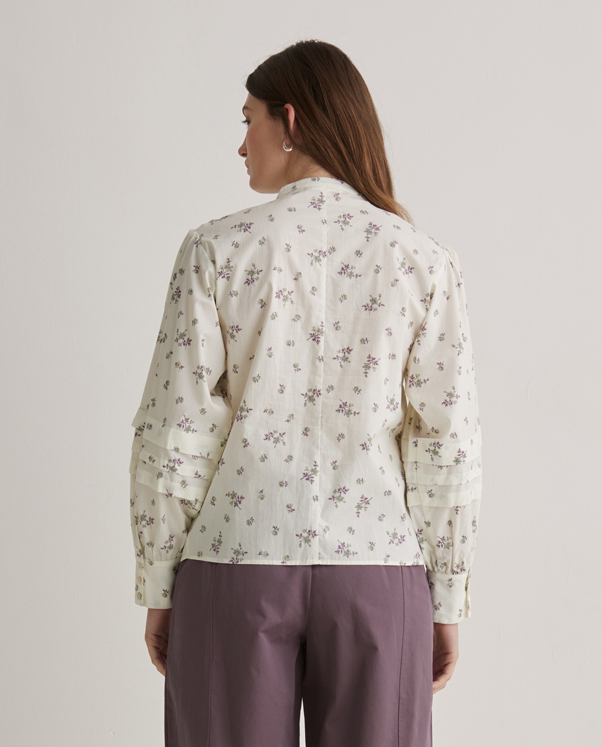 Multicolored flower print blouse - 100% cotton blouse 4
