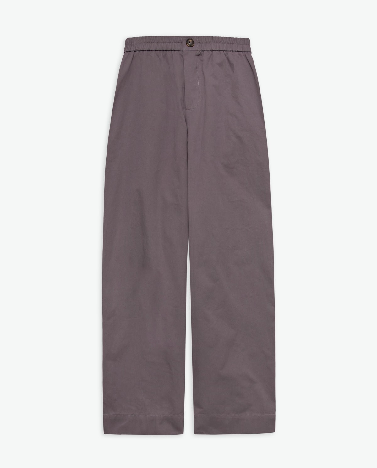 Pantalones anchos balloon fit berenjena - Pantalones 100% algodón 5