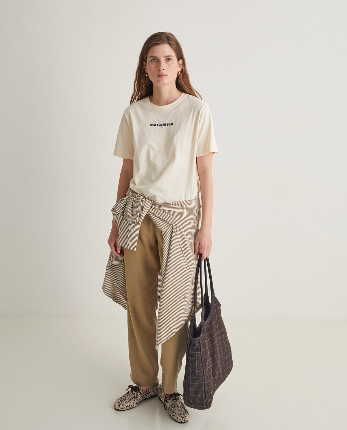 Pantalones regular fit tencel arena - Pantalones 100% tencel 6
