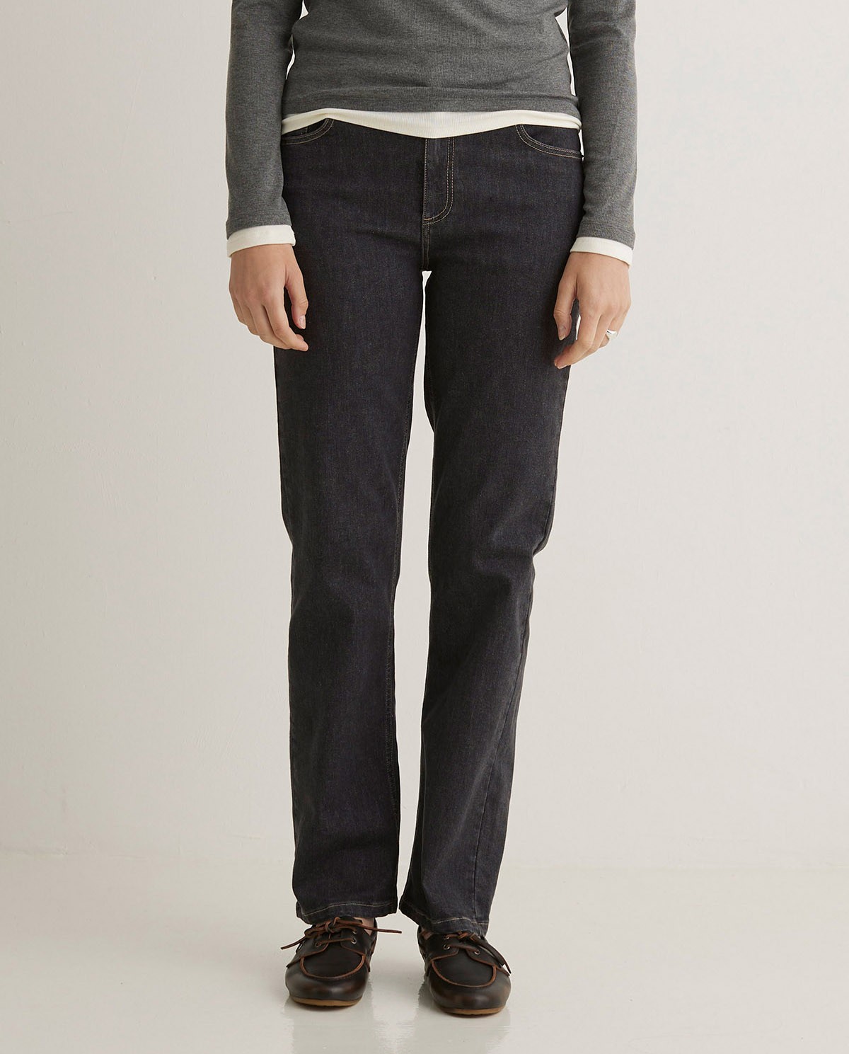 Straight-leg jeans in grey organic cotton - Organic cotton jeans 4