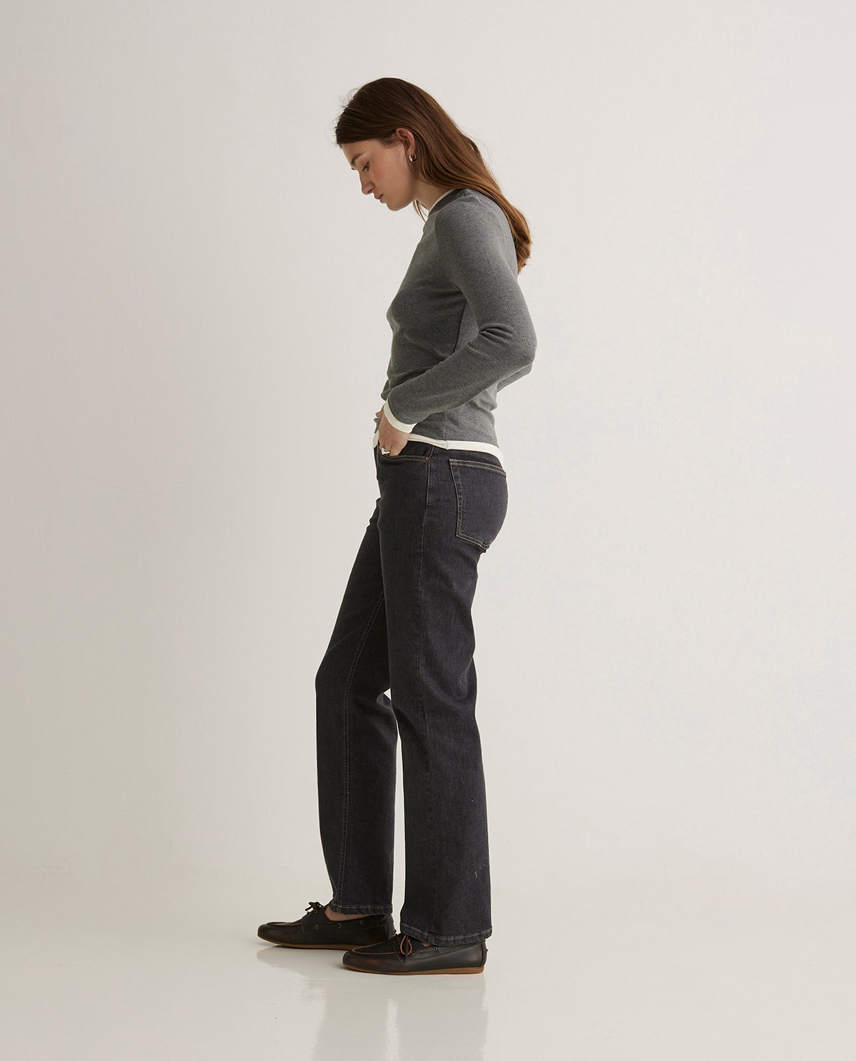 Straight-leg jeans in grey organic cotton - Organic cotton jeans 5