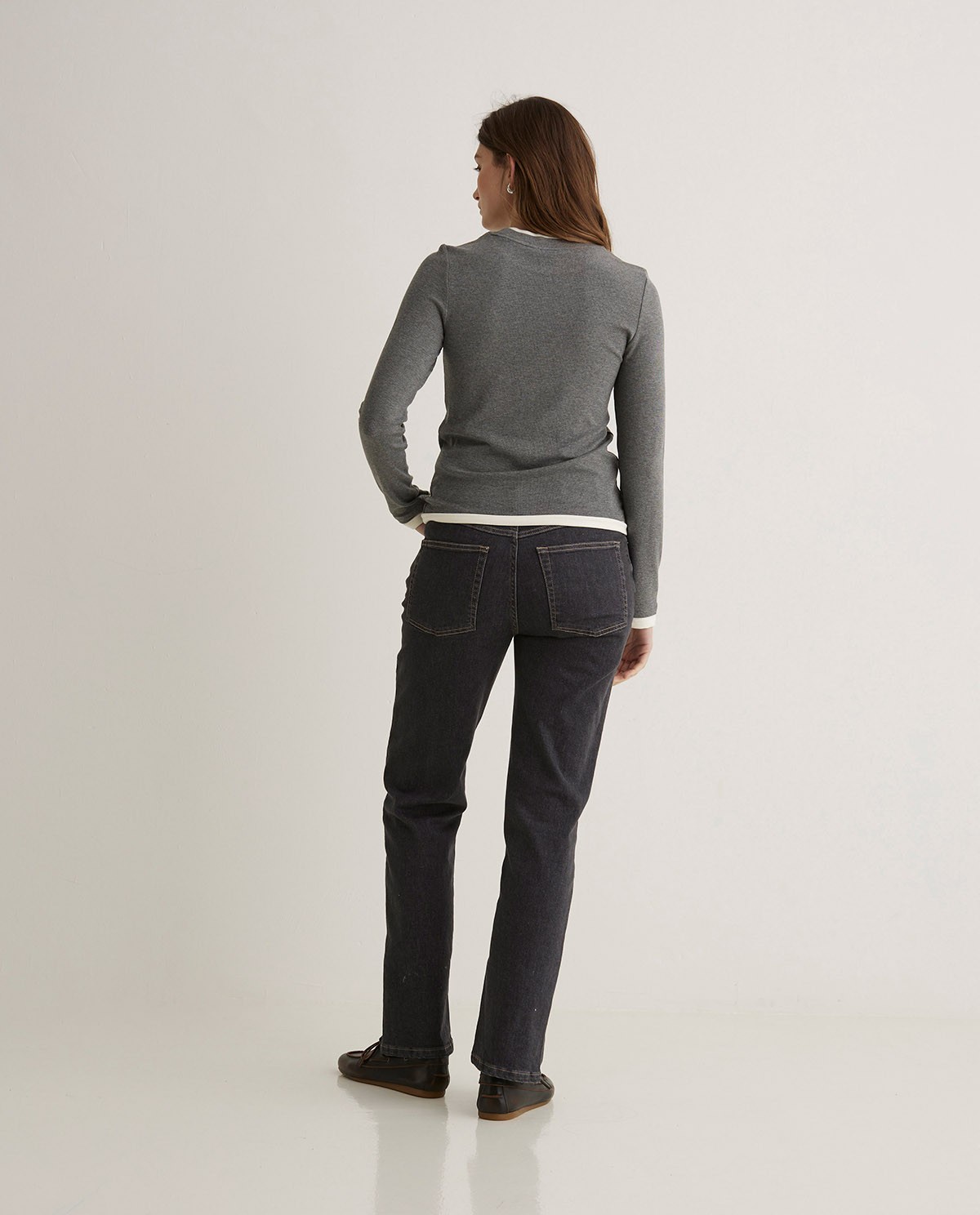 Straight-leg jeans in grey organic cotton - Organic cotton jeans 6