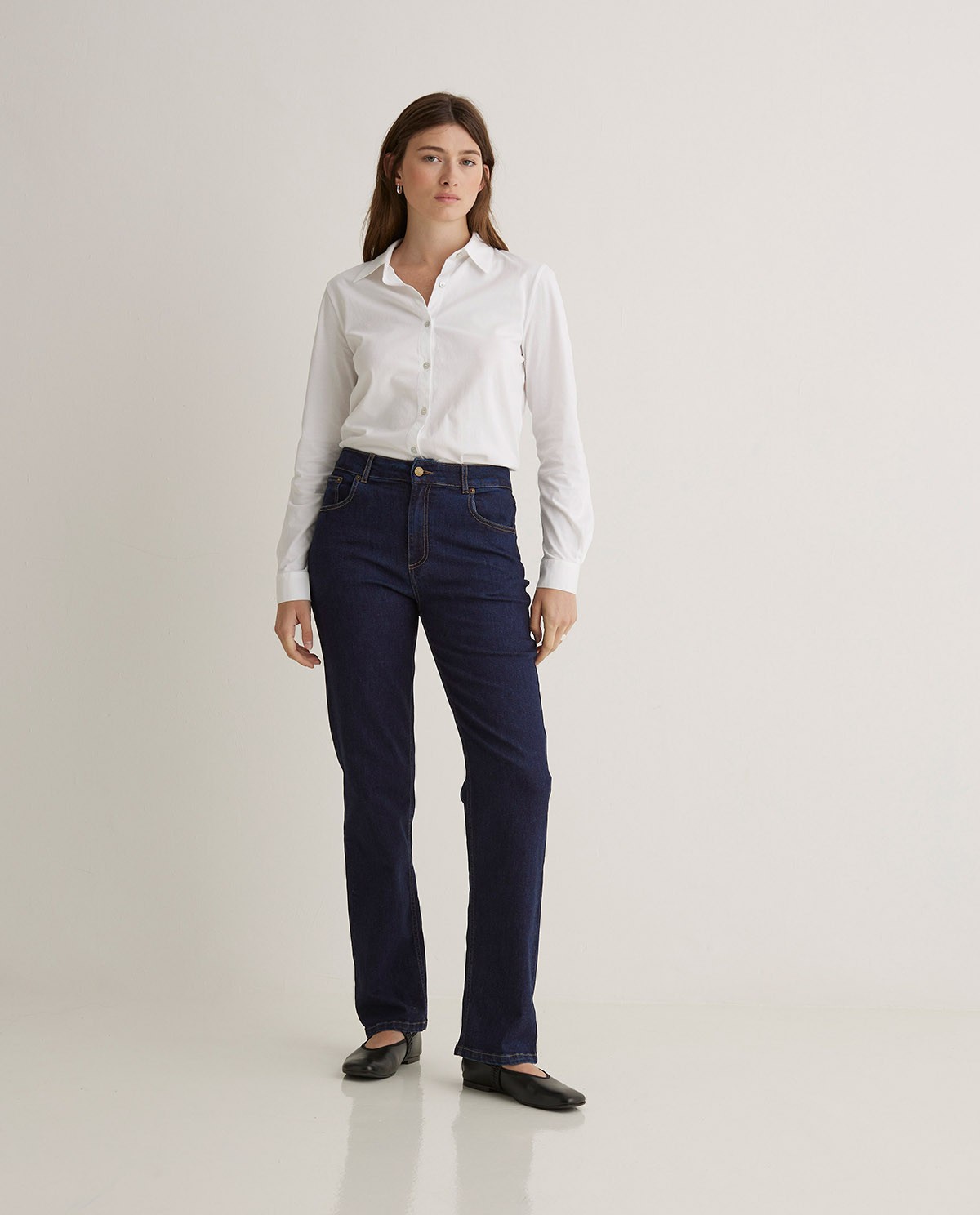 Straight-leg jeans in blue organic cotton - Organic cotton jeans 2
