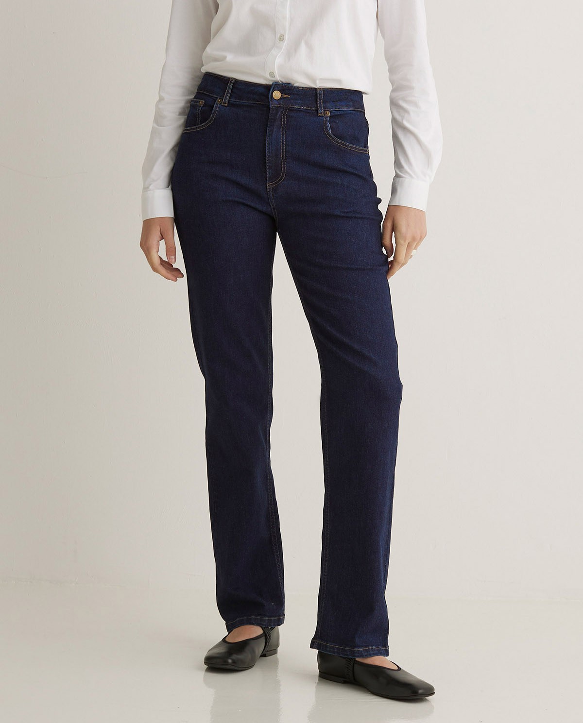 Straight-leg jeans in blue organic cotton - Organic cotton jeans 1