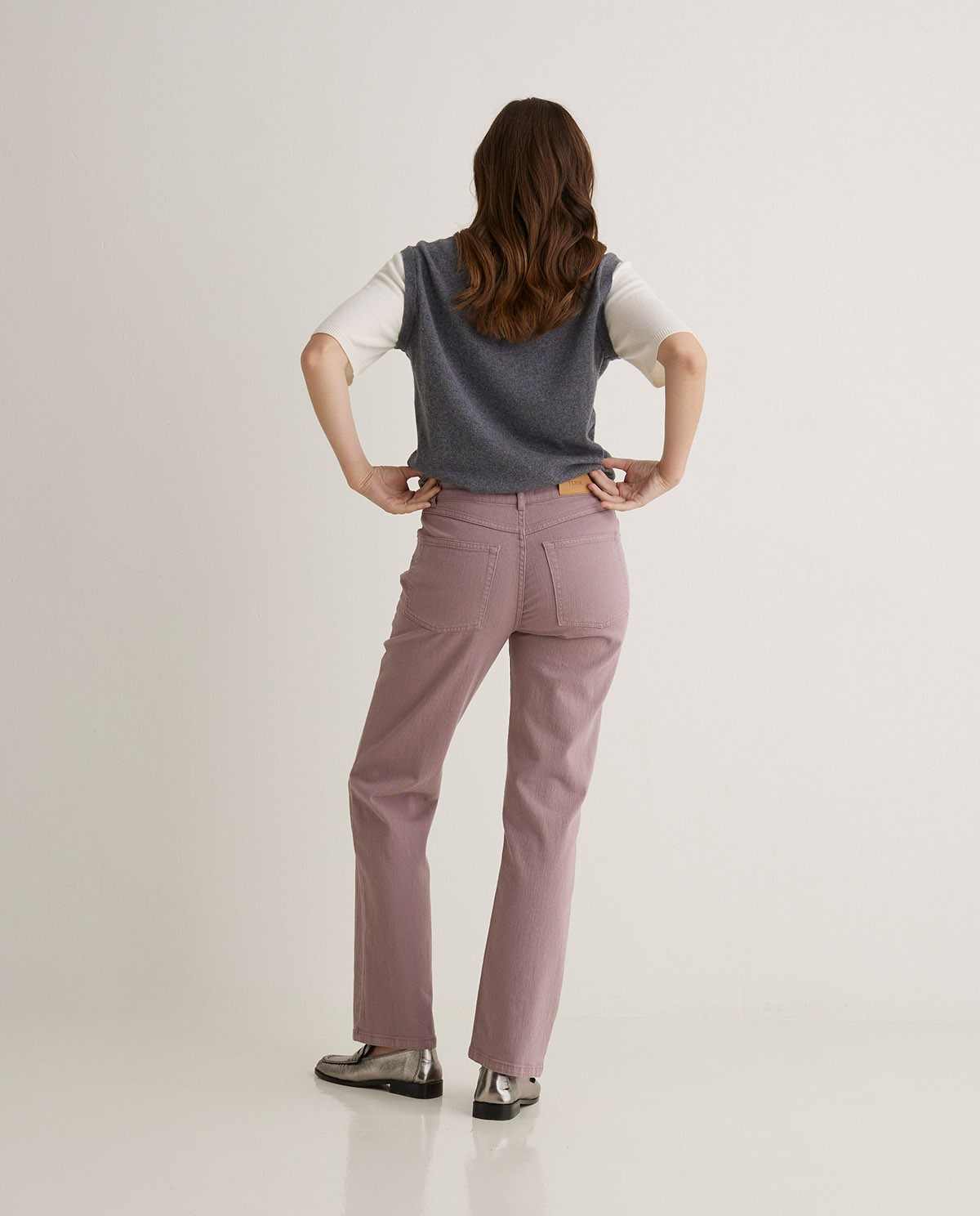 Jeans rectos algodón orgánico malva - Jeans algodón orgánico 5