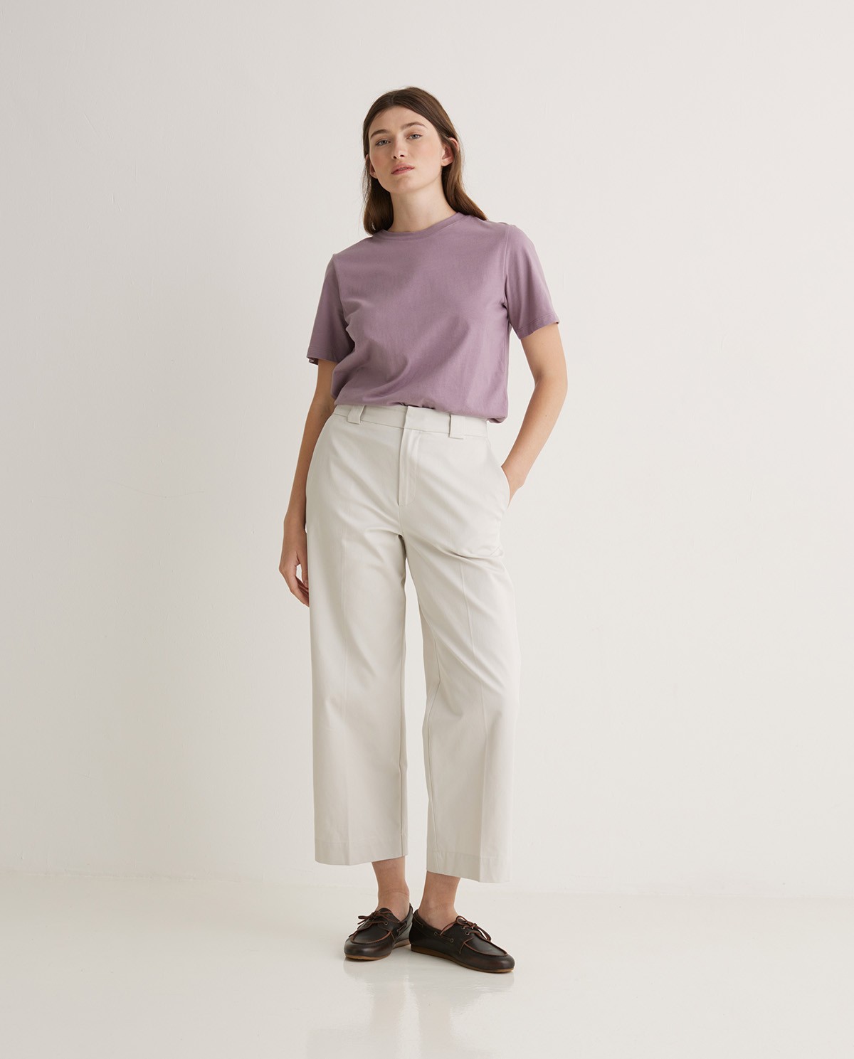 Regular fit pants 100% raw cotton - Straight pants 100% cotton 3