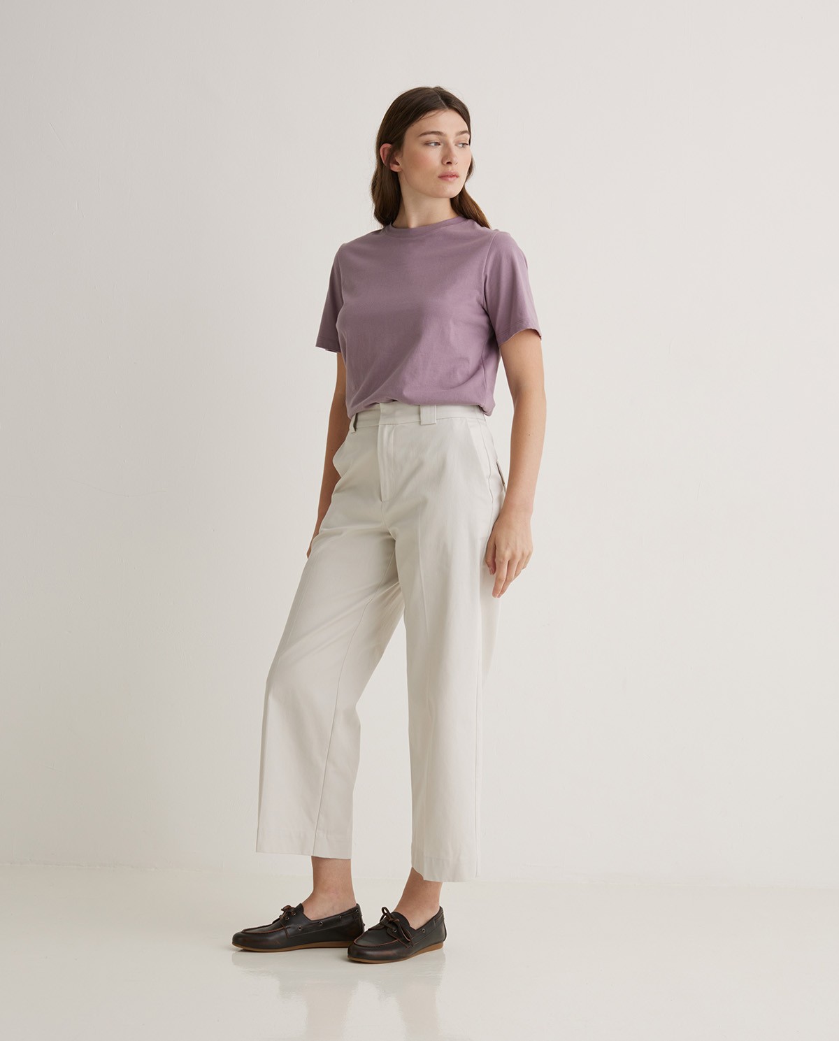 Regular fit pants 100% raw cotton - Straight pants 100% cotton 2