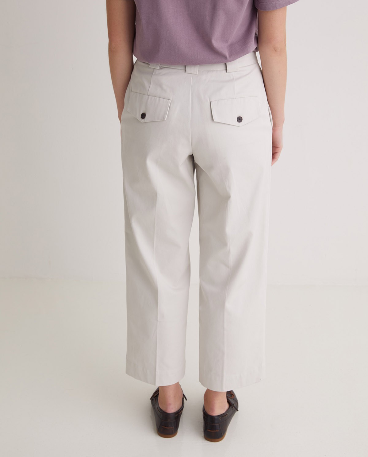 Regular fit pants 100% raw cotton - Straight pants 100% cotton 4
