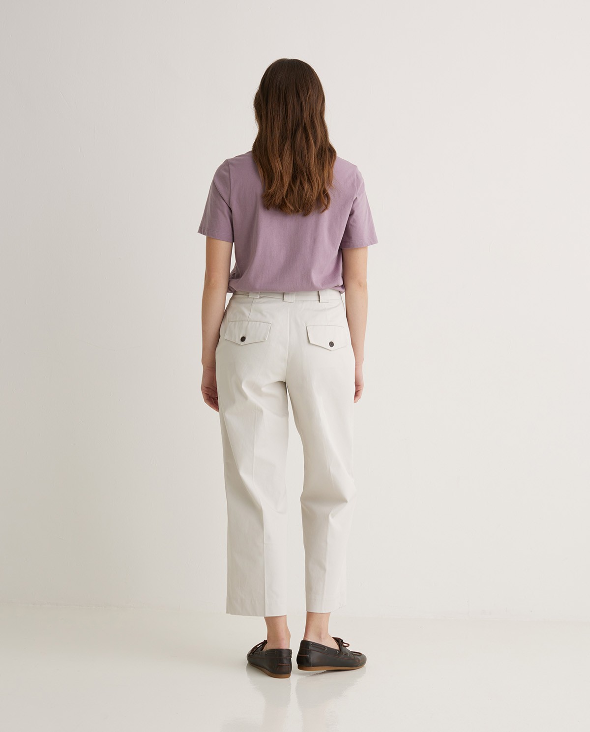 Regular fit pants 100% raw cotton - Straight pants 100% cotton 5