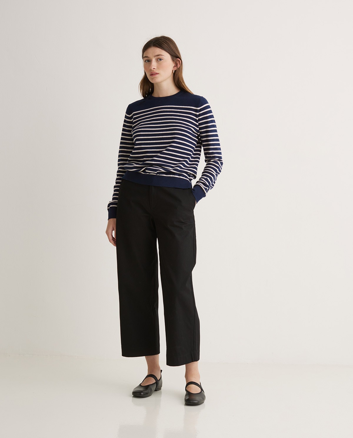 Regular fit pants 100% cotton black - Straight pants 100% cotton 2