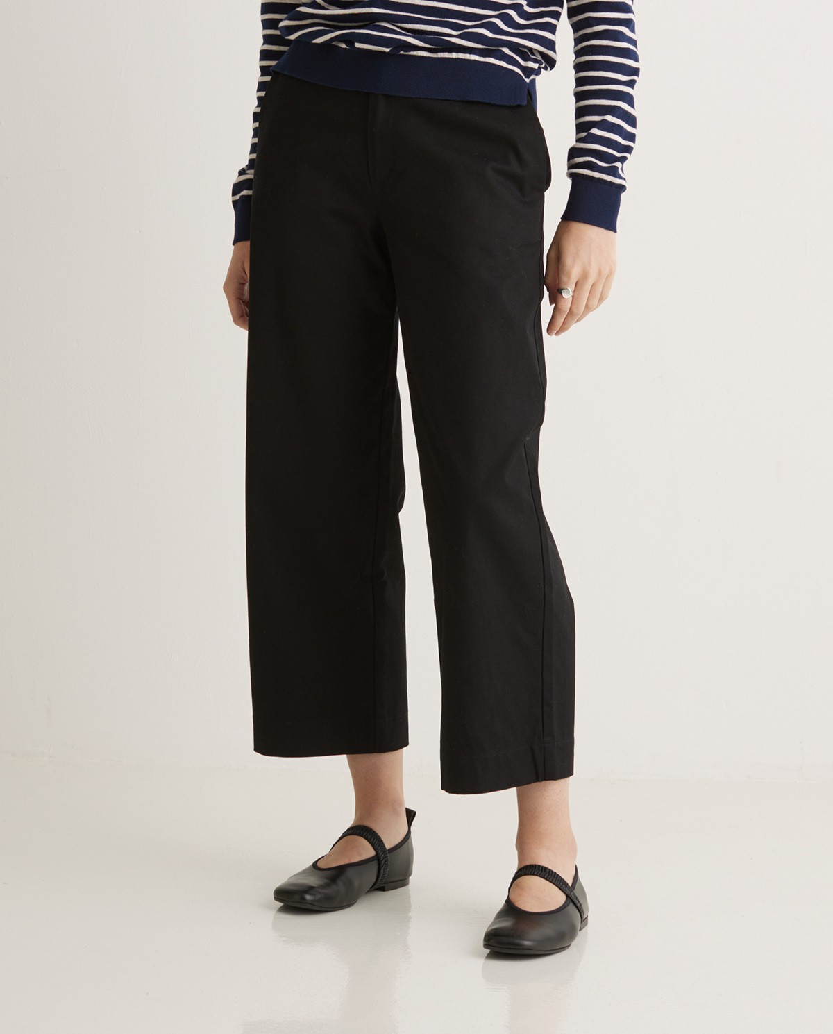 Regular fit pants 100% cotton black - Straight pants 100% cotton 4