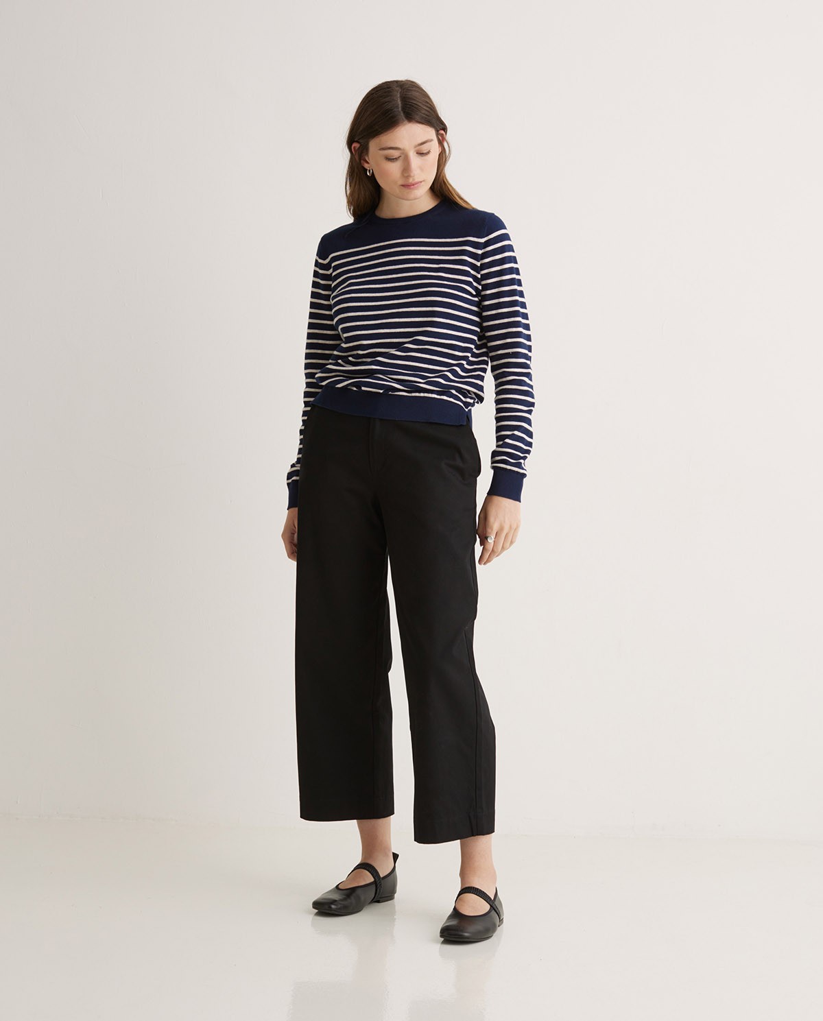 Regular fit pants 100% cotton black - Straight pants 100% cotton 5