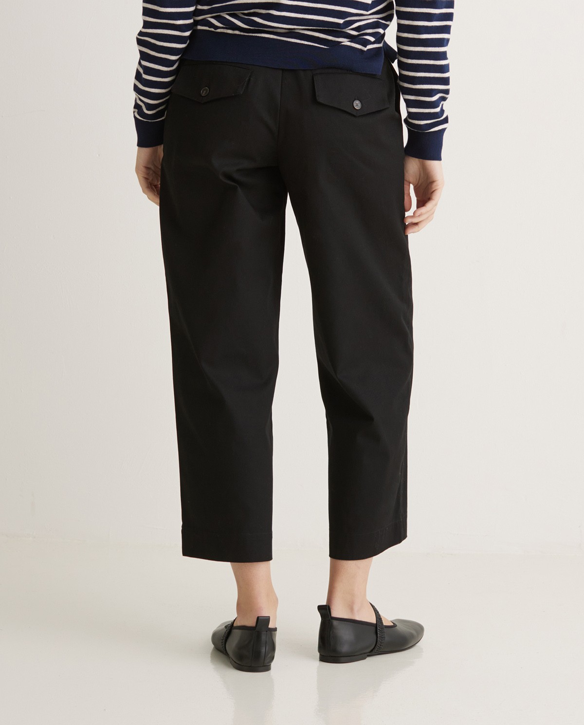 Regular fit pants 100% cotton black - Straight pants 100% cotton 6