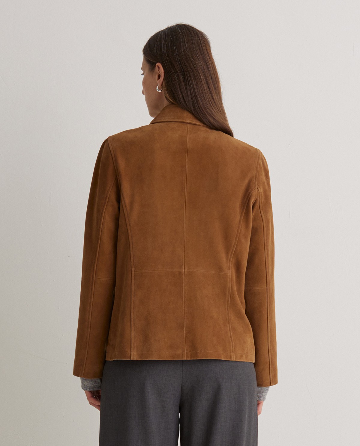 Chaqueta ante 100% piel marrón - Chaqueta realizada en piel 100% 7