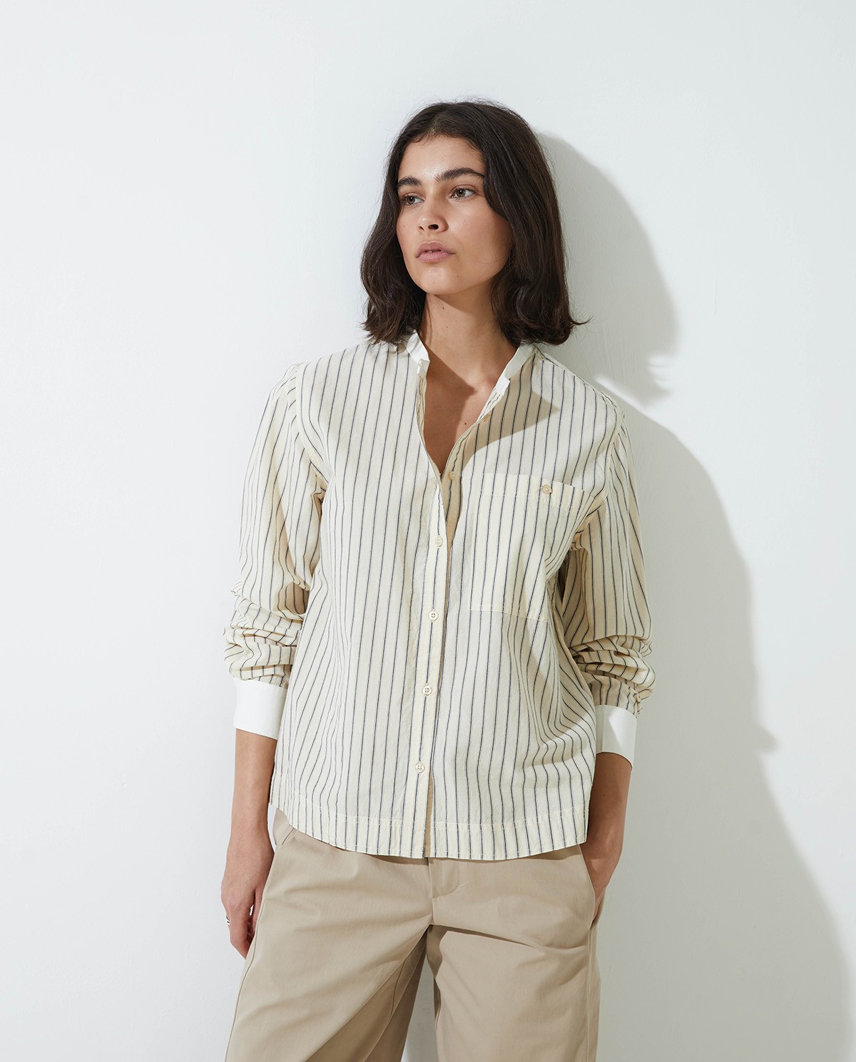 Blusa 100% algodón rayas crudo - Blusa 100% algodón 2