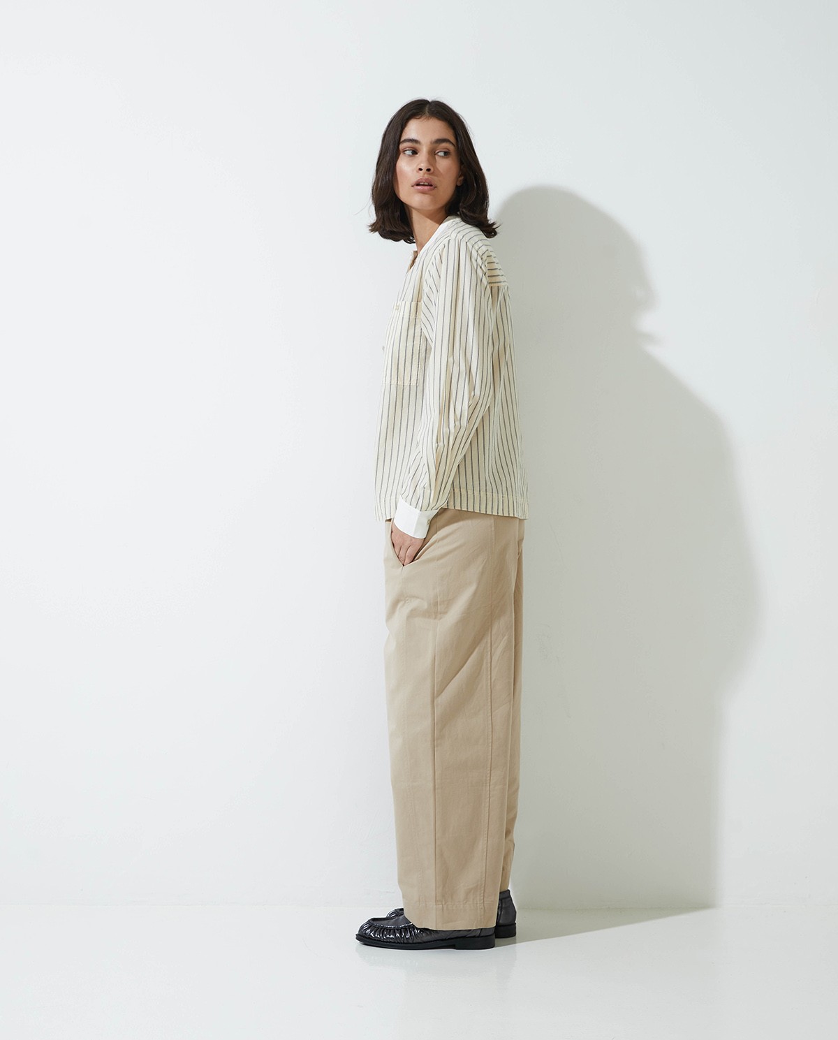 Blusa 100% algodón rayas crudo - Blusa 100% algodón 4