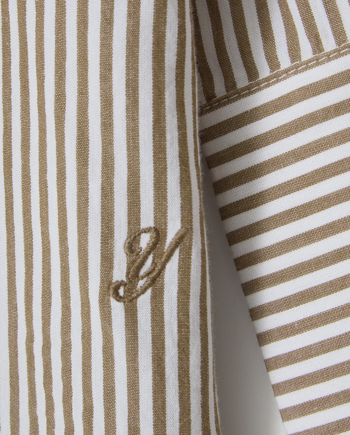 Camisa popelín cotó orgànic ratlles camel - Camisa oversize 100% cotó orgànic 8
