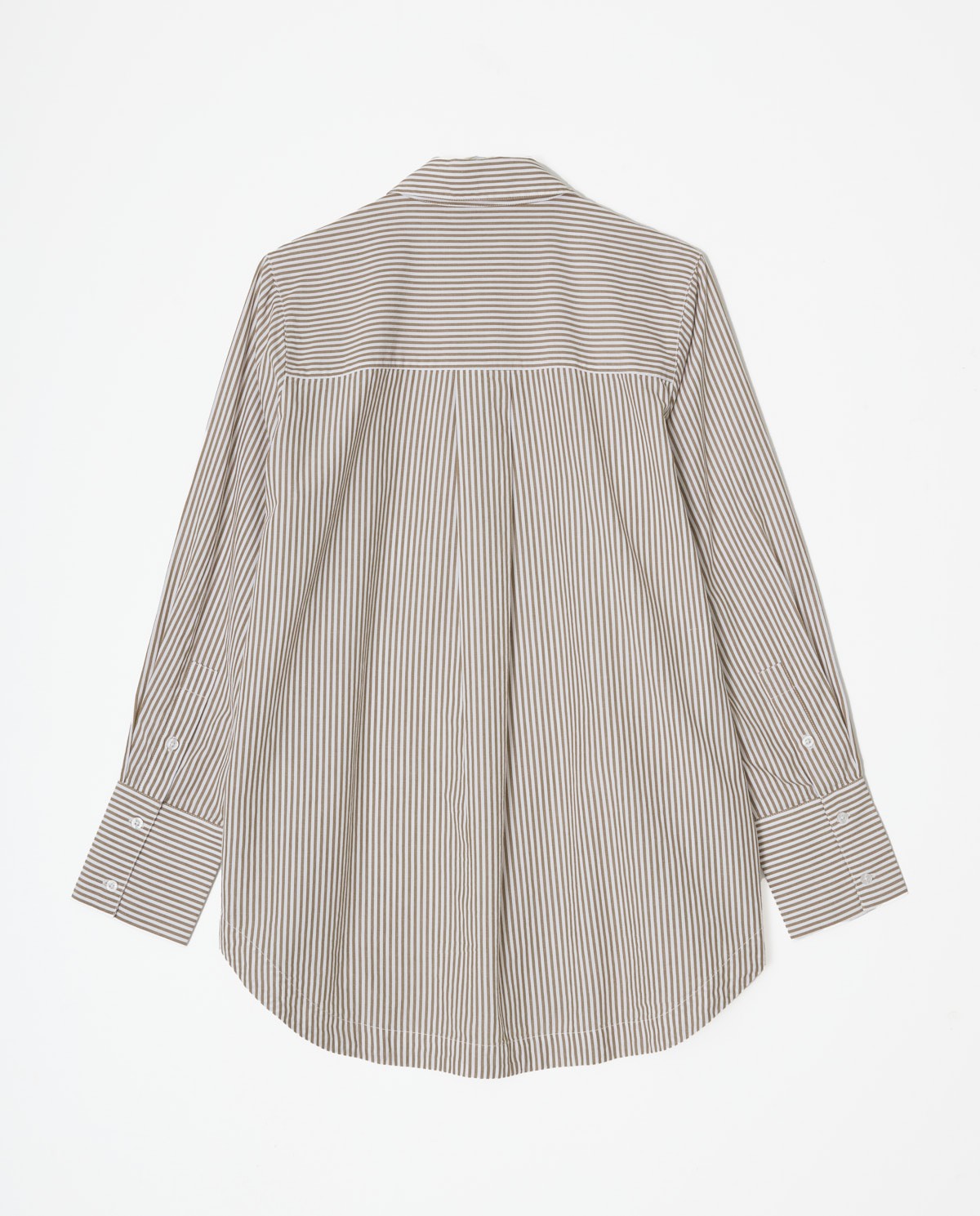 Camisa popelín cotó orgànic ratlles camel - Camisa oversize 100% cotó orgànic 9