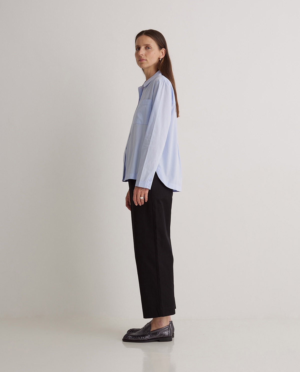 Camisa popelín 100% algodón orgánico azul claro - Camisa de popelín <strong>100% algodón orgánico 5